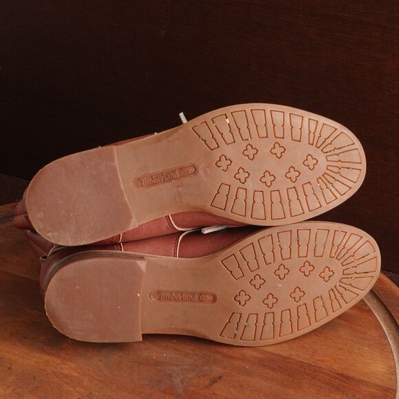 Timberland Boots Womens Size 8.5 Brown Savin Hill Leather Ankle Lace Up Comfort - Picture 10 of 13